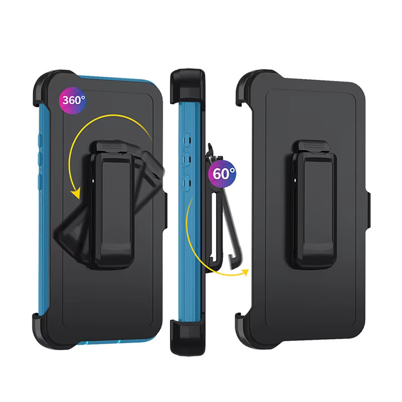 OTT-BOX Robuste Schutzhülle mit Gürtelclip für Android Smartphones, Stoßfeste Abdeckung in Blau - Bild 2