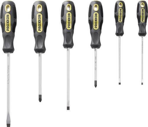 Proxxon Industrial FLEX-DOT Schraubendreher-Set 6-teilig in Schwarz mit Schlitz und Kreuzschlitz Pozidriv - Bild 1
