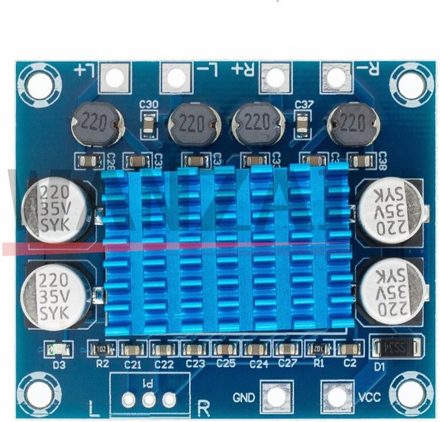 AITEWIN ROBOT Digital Stereo Audio Power Verstärker TPA3110 XH-A232 2,0 Kanal 30W + 30W Blau C6-001 - Bild 1