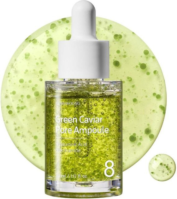 TOSOWOONG Grüner Kaviar Poren Ampulle Serum, 33 ml, Unisex - Bild 1