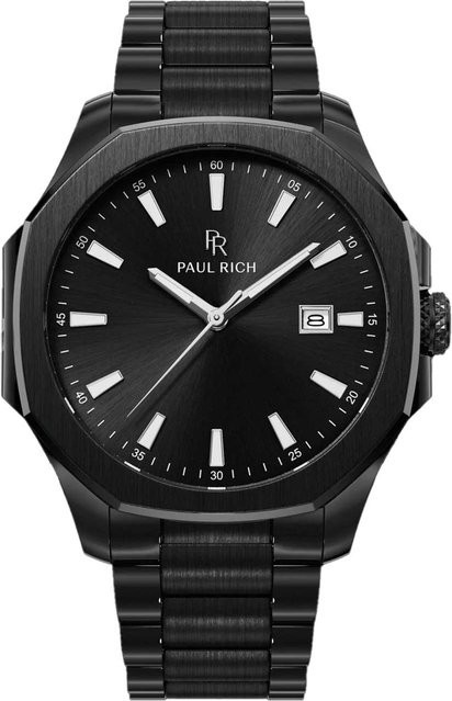 Paul Rich Herrenuhr Mercer Gotham, Quarz, Edelstahl, Schwarz, 40,5 mm - Bild 1