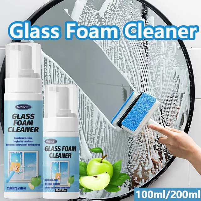 H4Cacle Glasschaumreiniger für das Badezimmer, Allzweck-Duschkalkentferner und Glaspolitur, Weiß - Bild 1