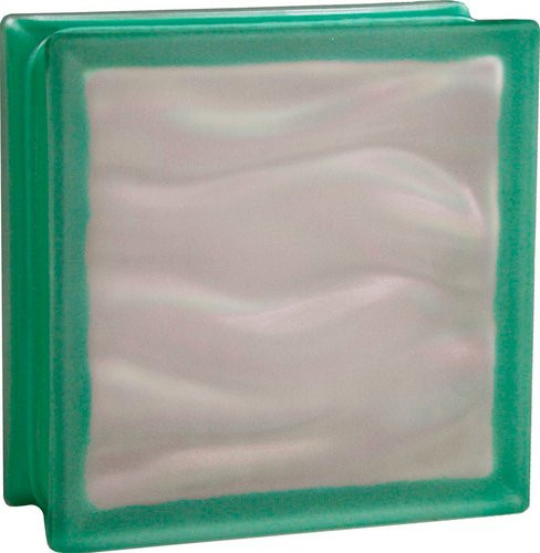 Glasbaustein Fuchs Design in Türkis mit Satin-Finish, B/H: 19,0 x 19,0 cm - Bild 1