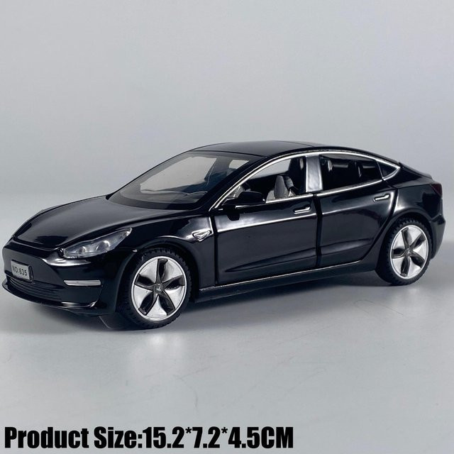 Linyi toy car Modell 3 Mittelklasse Luxuslimousine, Modellauto, 1:32, Metall, Schwarz, ab 18 Jahre - Bild 1