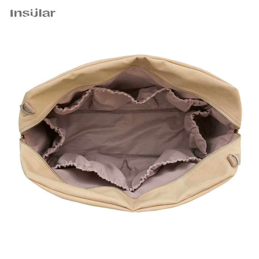 Multifunktionale Umstandstasche als Windel-Organizer mit großem Fassungsvermögen in Beige oder Lila zum Aufhängen am Kinderwagen - Bild 2