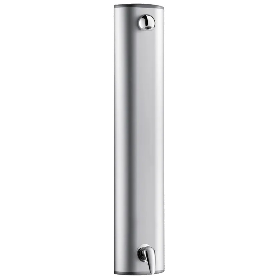 Delabie Duschanlage aus Aluminium mit Einhebelmischer in Chrom/Silber für den obenliegenden Anschluss - Bild 2