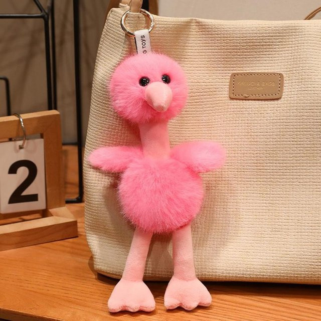 Yiran toy Straußen Plüschtier, Rosa / Pink, 20cm - Bild 1