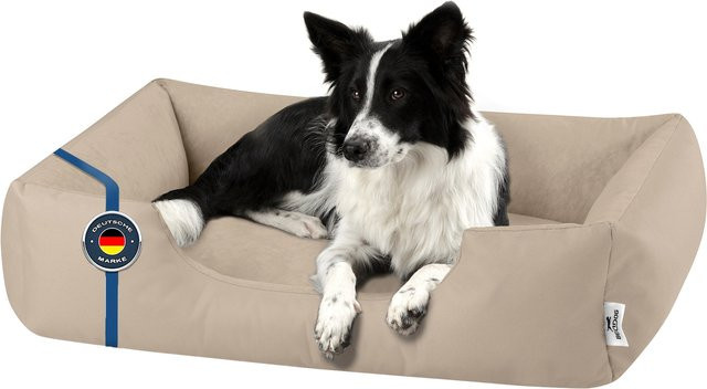 BedDog Hundebett ZARA Hundekissen als Hundesofa in Beige mit waschbarem Bezug - Bild 1