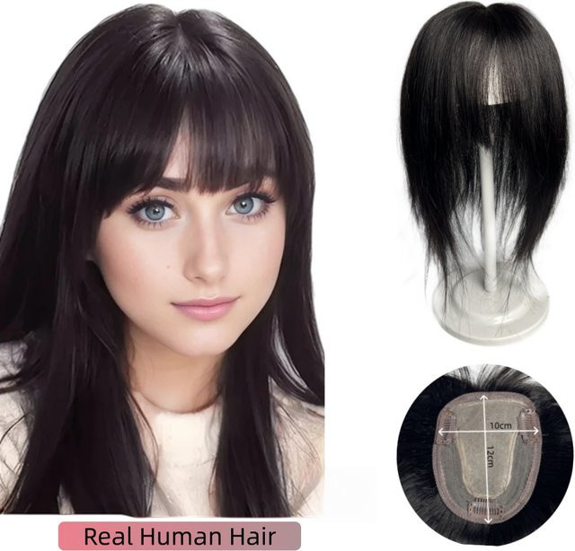 Anemone T-Teil Echthaar-Topper mit Spitzenbasis, Clip-in, Damen - Bild 1