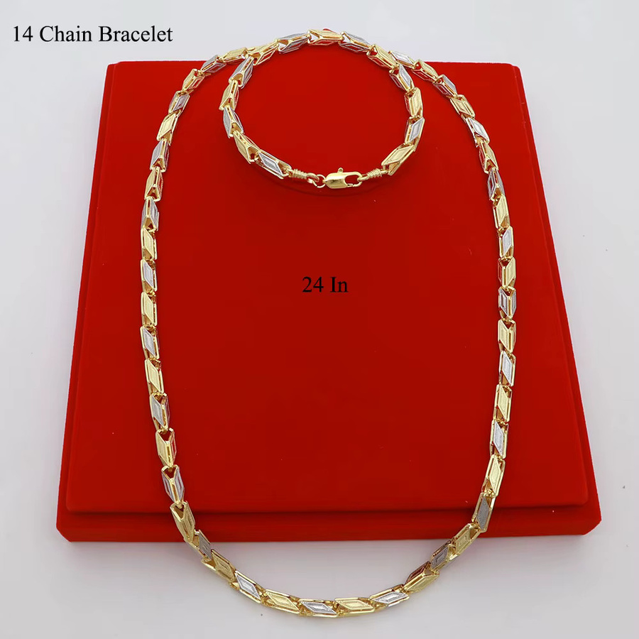 TSROUND Halskette, 14 Karat vergoldet, Gold, 60 cm, Unisex - Bild 2