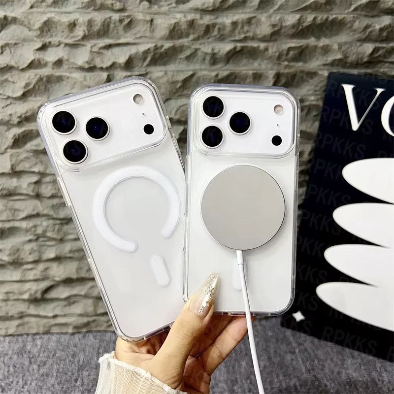 Transparente magnetische TPU Handyhülle für Apple iPhone 17 Pro, 16 Pro Max, 15, 14, 13, 12 und Air, stoßfeste Schutzhülle - Bild 4