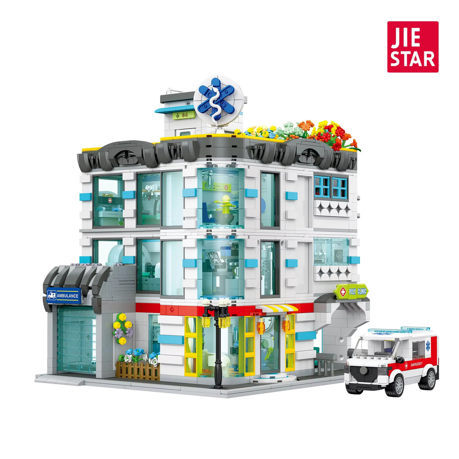 doinbby Friends Kreatives Allgemeines Krankenhaus, Baustein, 2866 Teile, mit Beleuchtung - Bild 4