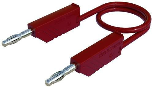 Hirschmann Test & Measurement CO MLN SIL 25/1 Messleitung mit 4mm Lamellenstecker in Rot, Länge: 25 cm - Bild 1