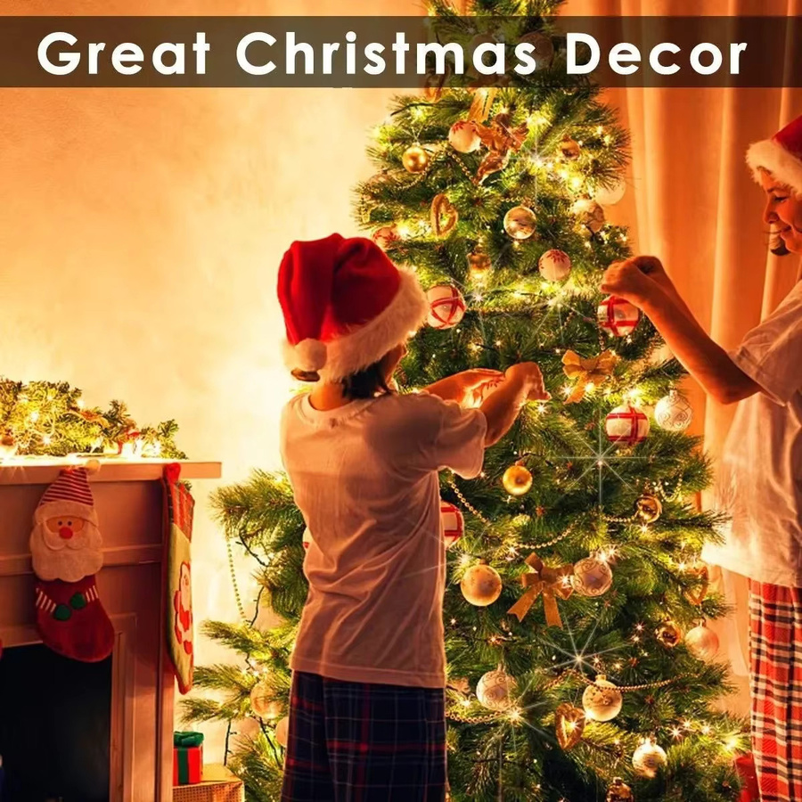 USB LED Lichterkette in Warmweiß mit Fernbedienung und 8 Modi, Feengirlande in Gold/Messing für Dekoration zu Hochzeit, Weihnachten und Silvester - Bild 3