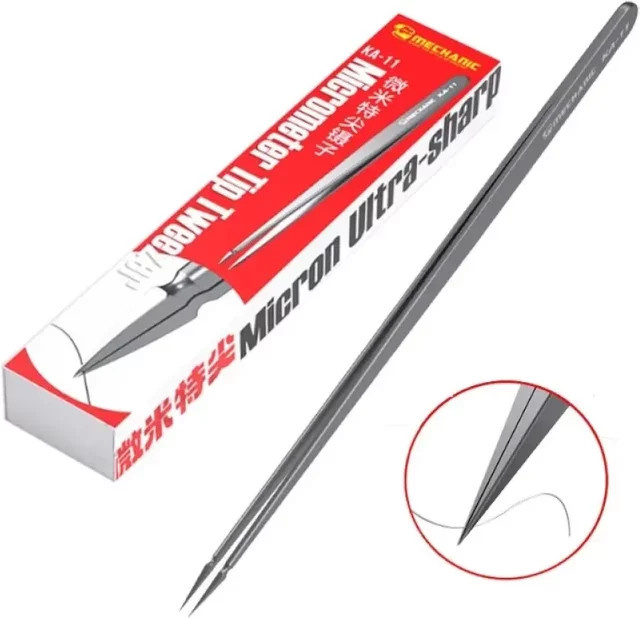 MECHANIC KA-11 Mikrometer-Pinzette in Silber, nicht magnetisches Präzisionswerkzeug für die Elektronik- und Telefonreparatur - Bild 1