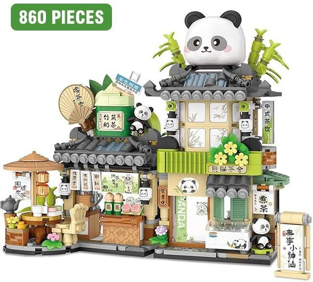 Linyi toy car Panda Haustier Zoo Café Laden, Bausteine Set, ab 14 Jahre - Bild 1
