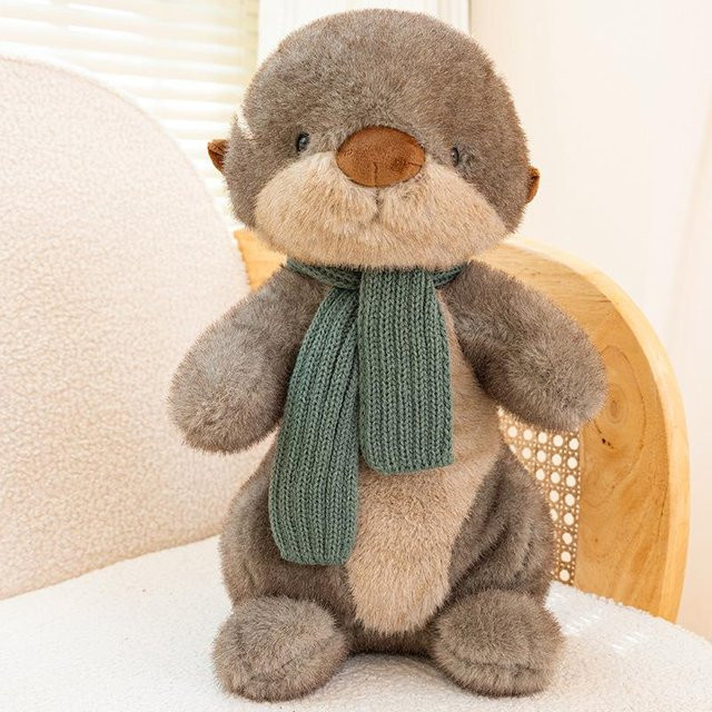 Kidsly Otter Tiere Weiche Puppen Kissen, Plüsch / Textil, Braun - Bild 1