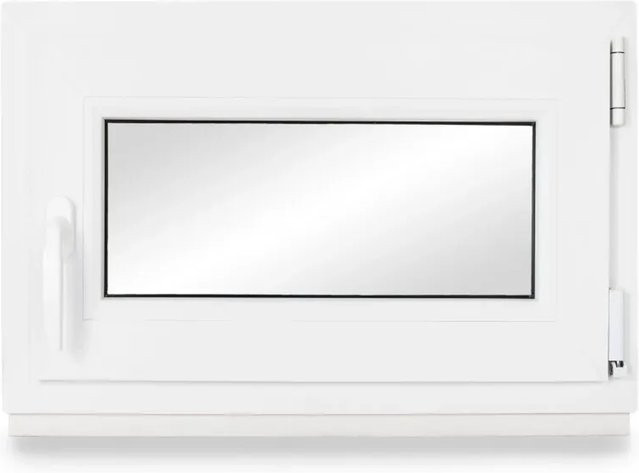 Neruli Kellerfenster Kunststoff Weiß Dreh-Kipp mit 2-Fach-Glas und schwarzer Dichtung B/H: 90 x 70 cm, DIN Rechts - Bild 1