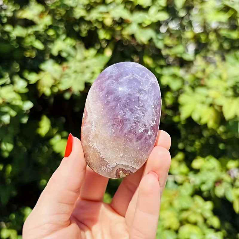 CrystalHola Amethyst-Spitzenachat Handstein in Lila zur Dekoration - Bild 4