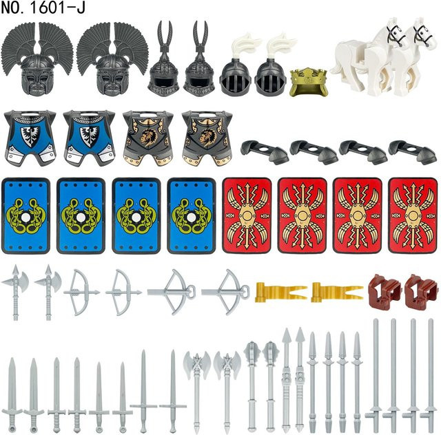 Fun Building Blocks Mittelalter Ritter Ritterwaffen-Bausatz Zubehör ab 6 Jahren - Bild 1