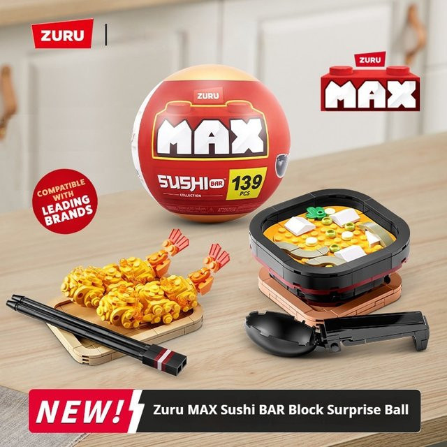 Zuru Max Sushi Bausteine, Überraschungsball, Lebensmittel-Puzzle-Spielzeug - Bild 1