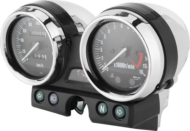 Neoglint Motorrad-Instrumenten-Baugruppe mit Kilometerzähler, Tacho und Drehzahlmesser in Grau/Schwarz passend für ZRX400 750 1100 1994-1997 - Bild 1