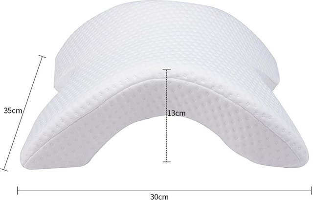 Yiran Furniture U-förmiges orthopädisches Memory-Schaum Kissen aus Eisseide für Seitenschläfer und Reisen - Bild 1