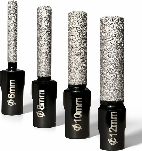 RSMXYO M10 Vakuum-Diamantbohrer Lochsäge für Keramikfliesen, Granit und Marmor in Silber, 6,0 mm - Bild 1