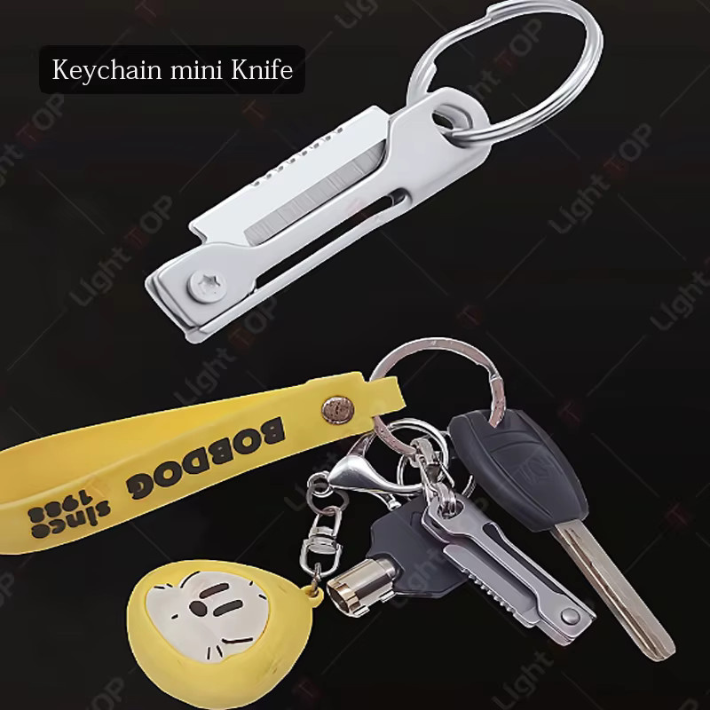 WXCOO Mini Klappmesser aus Edelstahl in Silber als tragbares Mehrzweck-Universalmesser und Obstschneider - Bild 2