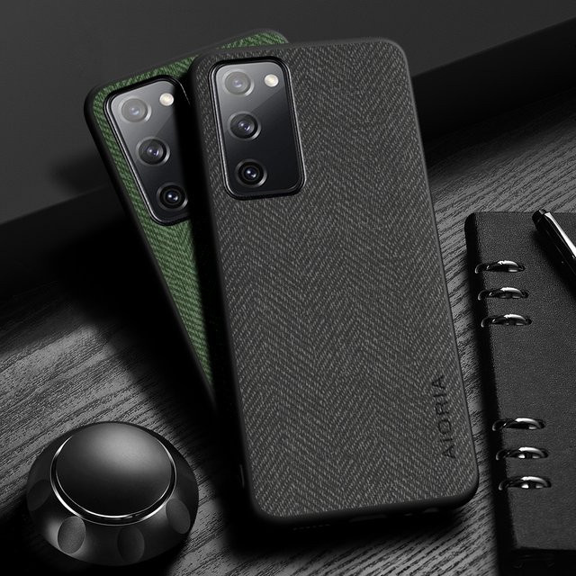 Lederhülle mit Holzmaserung für Samsung Galaxy S20 FE Plus und Samsung Galaxy S20 Ultra in Schwarz oder Blau - Bild 1