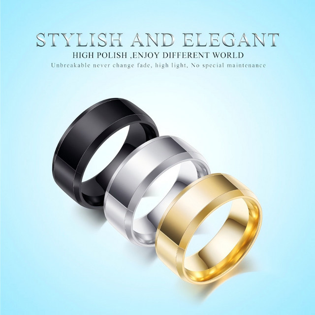 VQYSKO Ring Edelstahl, Minimalistisch, Unisex - Bild 1