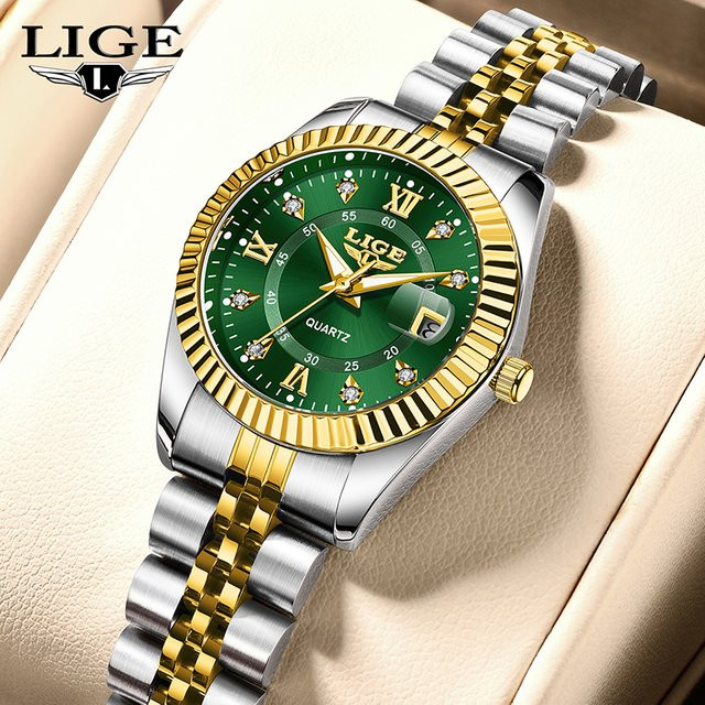 LIGE Armbanduhr Edelstahl, Gold, Quarz, Analoguhr, Damen - Bild 1