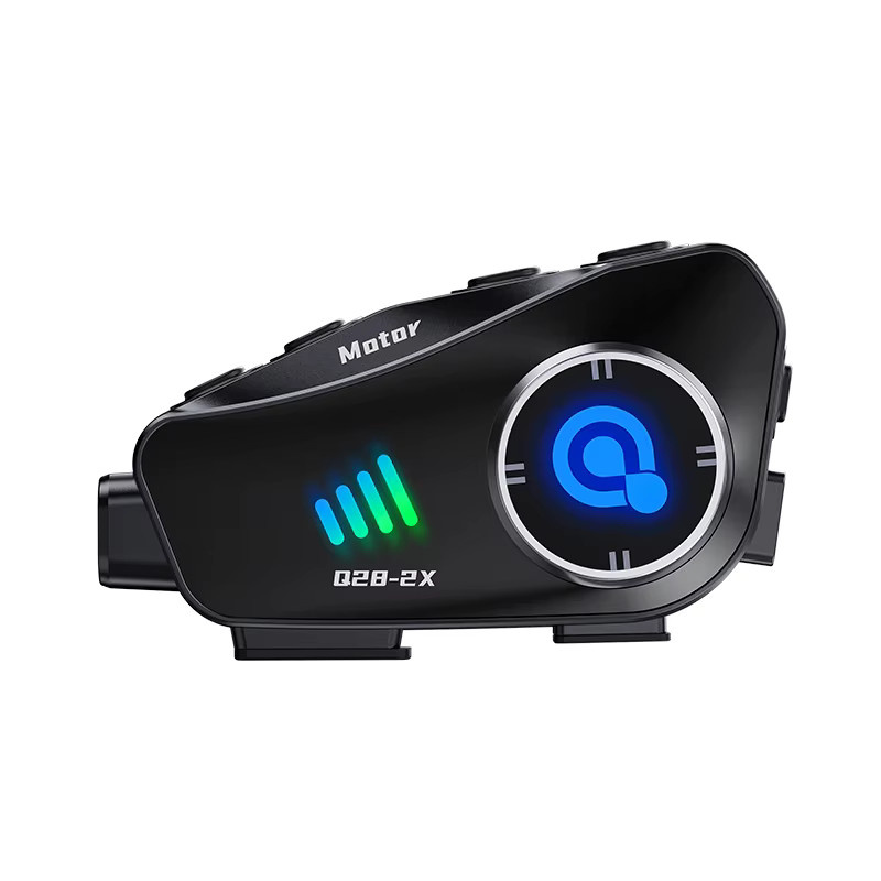 Q28-2X Motorradhelm Bluetooth-Gegensprechanlage mit 1080P HD Ultraweitwinkelobjektiv und WiFi-Videorecorder für 2 Personen in Schwarz - Bild 7