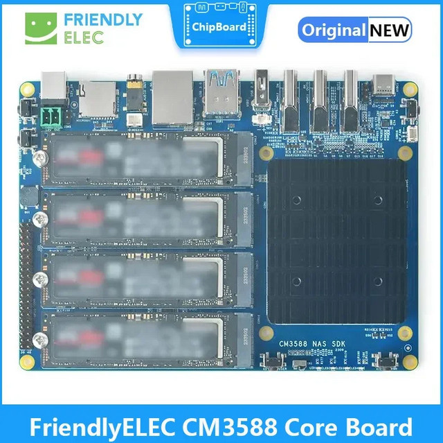 FriendlyELEC CM3588 / CM3588 Plus NAS Kit mit Rockchip RK3588 CPU, 2,5G, 4K/8K Unterstützung, Farbe: Blau - Bild 1