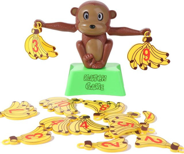 Binchi Fitness Montessori Mathewaage, interaktives Lernen, Mathespiel, gelb - Bild 1