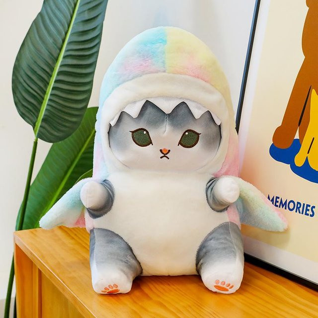 Joyful toys Hai Katze Plüschtier, schlafend mit Kissen, 25cm - Bild 1