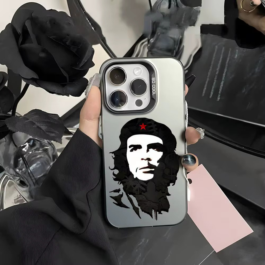 Handyhülle mit Che Guevara Kuba Porträt für iPhone 11 bis 17 Pro Max, Mehrfarbig, Matt Laser Metallic Aurora Design - Bild 4