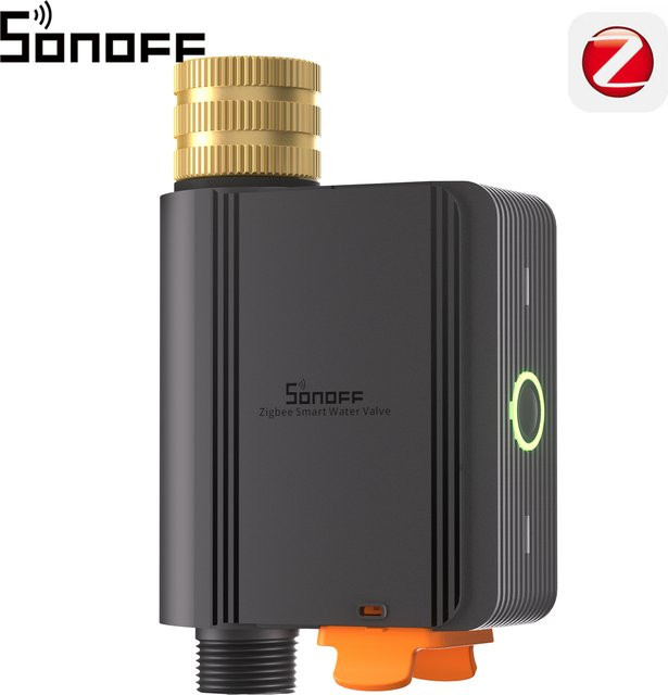 SONOFF Hydro ONE SWV-ZFE Zigbee Smarte Wasserarmatur mit Durchflussmesser und Messing-Anschluss, kompatibel mit Apple Home via Matter Bridge, Schwarz - Bild 1