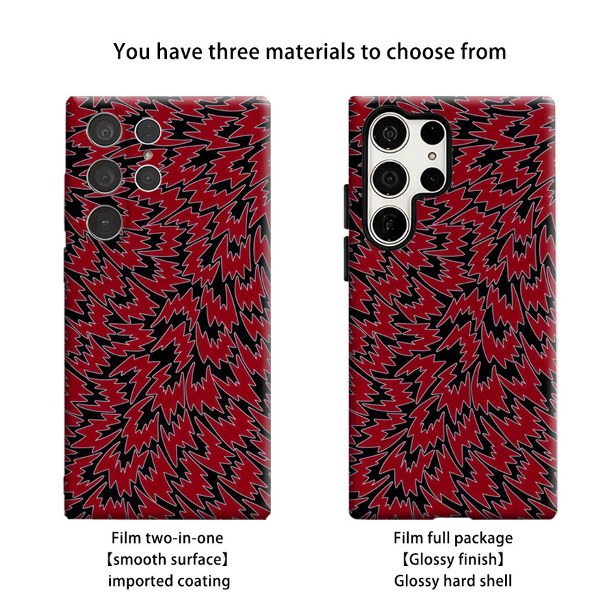 Stoßfeste Doppelschicht Handyhülle Roter Blitz für Samsung Galaxy S25 Ultra, S24 und S23 Ultra Plus - Bild 2