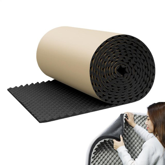 Ei Electronics Selbstklebende Akustikschaum-Schalldämmplatten in Eiform, Schwarz - Bild 1
