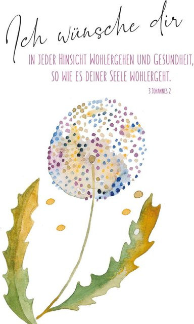 Spruchkarte Ich wünsche dir von Butzon und Bercker, 6er Set, Mehrfarbig - Bild 1