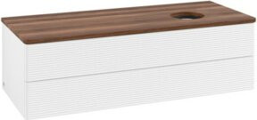 V&B Waschtischunterschrank Antao mit Frontstruktur und Beleuchtung in Weiß, B/T/H: 120 x 50 x 50 cm - Bild 1