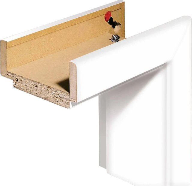Zarge Borne CPL Weiß Rundkante Anschlag L B/H/T: 86 x 211 x 14 cm - Bild 1