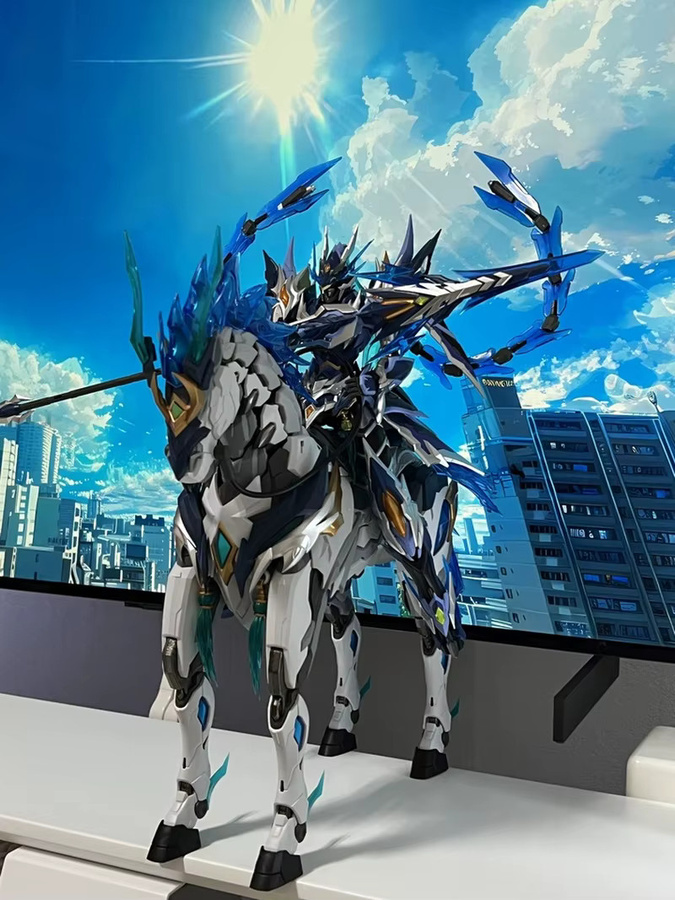 Bandai Zhao Yun Yulan Weißer Drache Pferd, Legierung Skelett Bewegliches Modell, Weiß - Bild 3