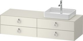 Duravit Waschtischunterschrank White Tulip in White, Breite: 160 cm, Tiefe: 55 cm, Höhe: 40,8 cm - Bild 1
