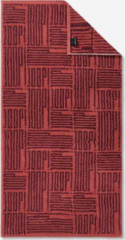 JOOP! BARS ALLOVER Handtuch Siena Rot, B/H: 50 x 100 cm - Bild 1