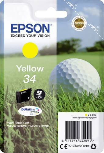 Epson Original T3464 Druckerpatrone Gelb für WorkForce Pro WF-3720DWF und WF-3725DWF - Bild 1