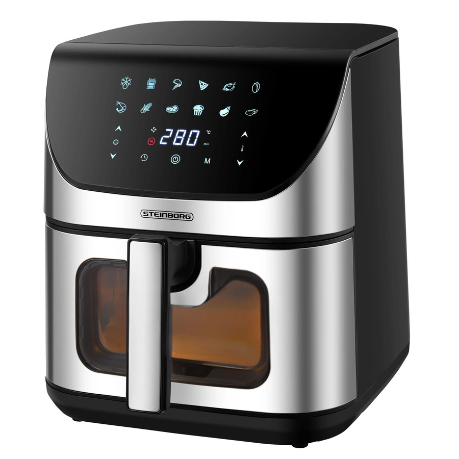 Steinborg 4in1 Heißluftfritteuse Schwarz, 8 Liter, 1700 Watt - Bild 2