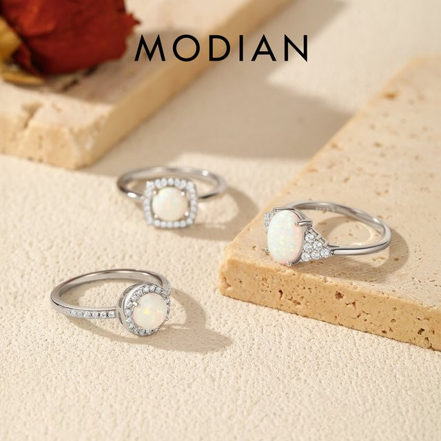 MODIAN Ring 925 Silber, Opal, Damen - Bild 1