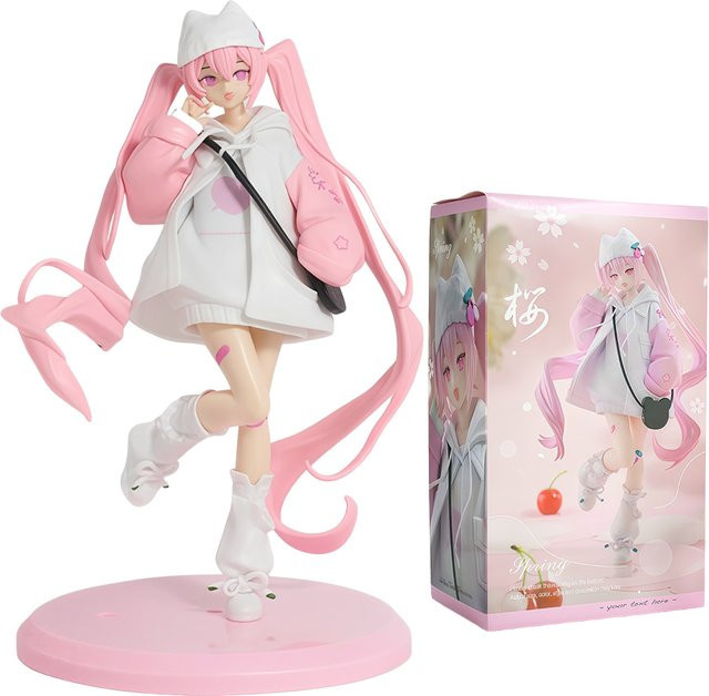 Bandai Hatsune Miku Rosa Kirschblüten-Kostüm, PVC-Modell, Anime - Bild 1